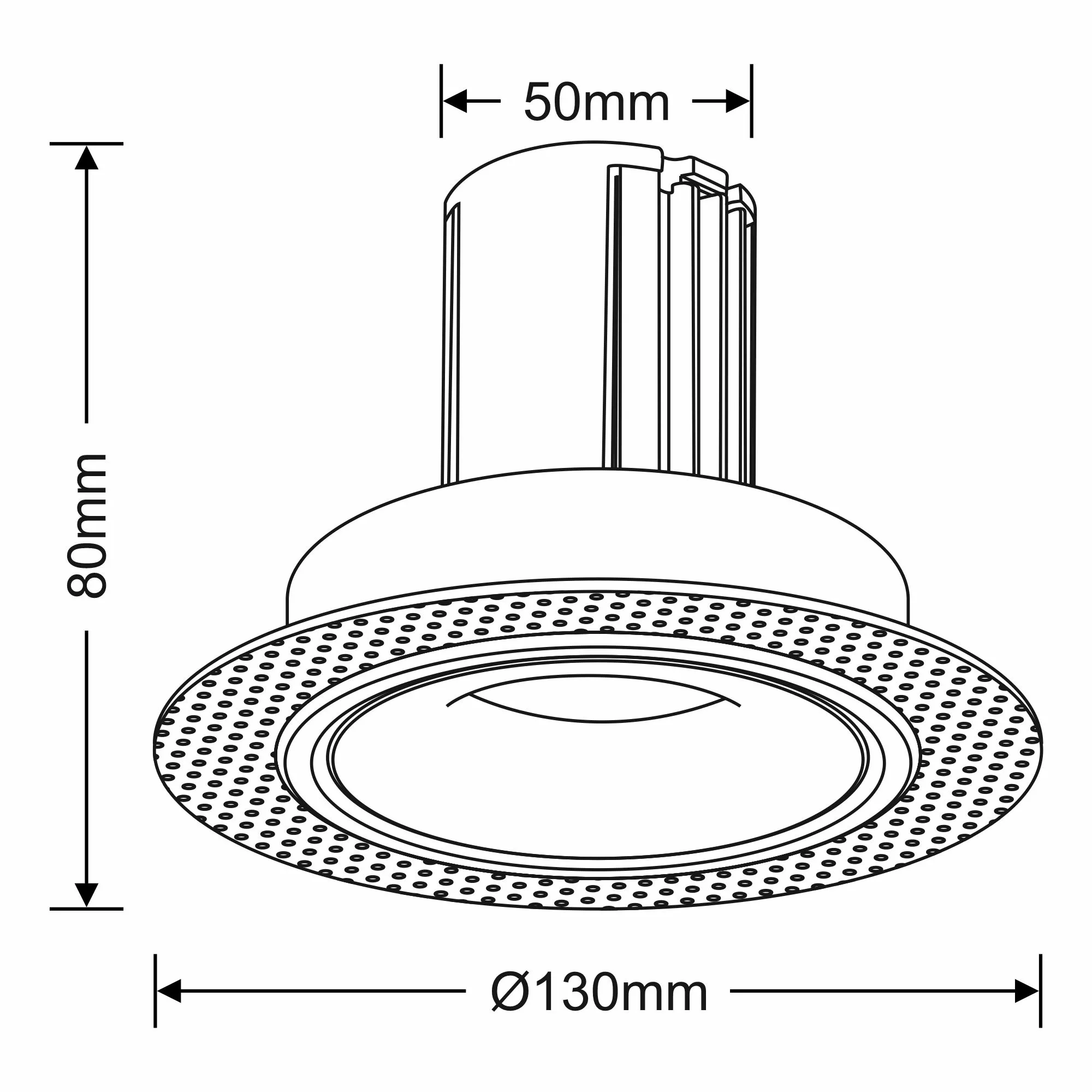 DM202069  Bolor T 9 Tridonic Powered 9W 3000K 840lm 36° CRI>90 LED Engine White/White Trimless Fixed Recessed Spotlight; IP20